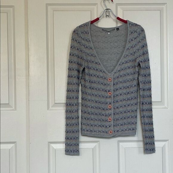 Knitted and Knotted Anthro Embroidered Cardigan, M - Picture 10 of 14